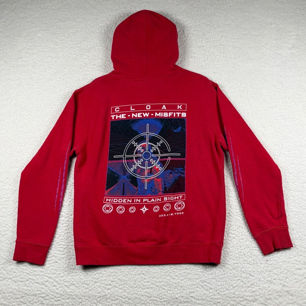Cloak Hoodie Mens The New Misfits Hidden In Plain Sight Graphic S Red Gamer Tech